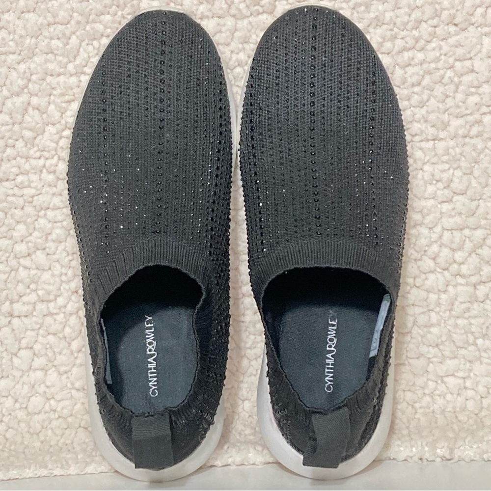 Cynthia Rowley Womens Black Beaded Knit Slip On Casual Shoes SZ US 7.5 - Picture 5 of 11